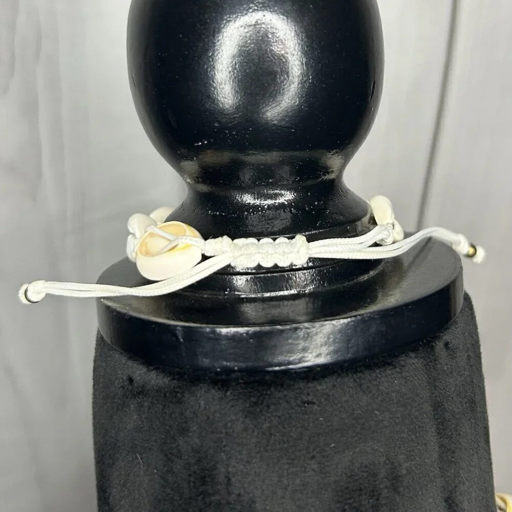 Cowrie Shell Choker Necklace and Bracelet Set Boho Surfer Y2K Beach Fashion